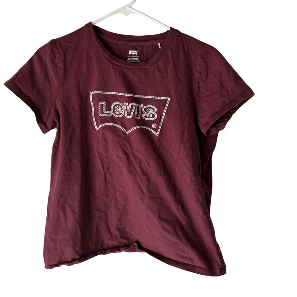 Levis Shirt Womens Medium‎ Batwing Graphic Tee T-Shirt Casual